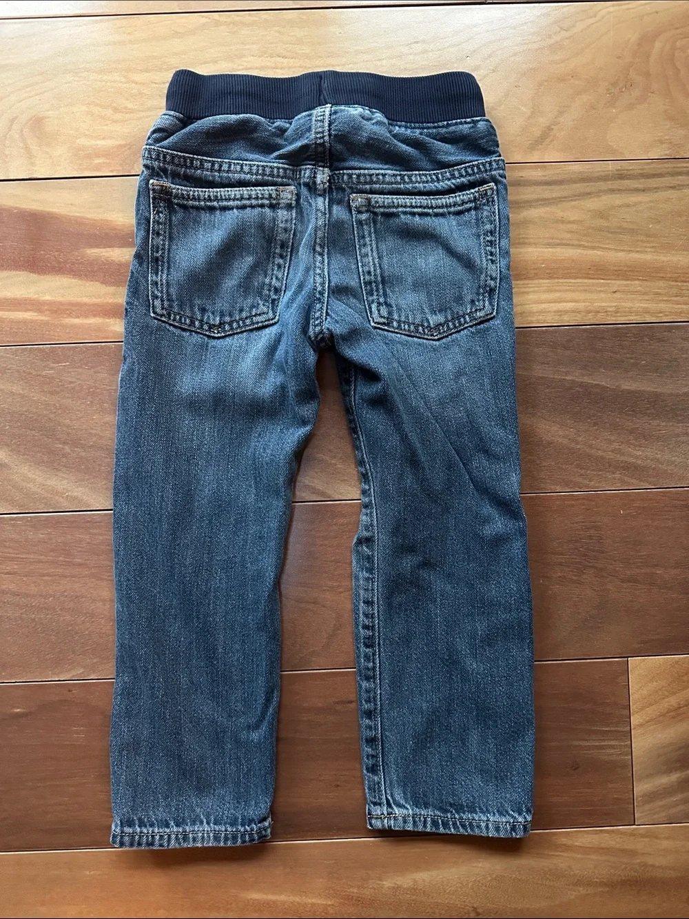 GAP Slim Straight Kids Jeans in Dark Blue with Elastic Waistband 4T
